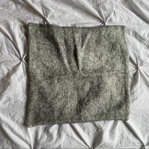 18x18 light gray brushed wool pillow cover